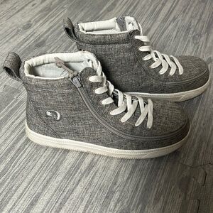 Billy Zipper HighTops Heather Gray Size 4 Back to School!